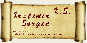 Krstimir Šorgić vizit kartica